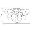 Изображение товара Светильник потолочный Modern, Bolla, 4 лампы, Ø64х32 см, хром
