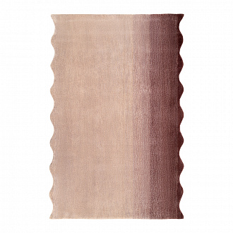 Ковер из шерсти Over Horizon цвета марсала из коллекции Trendy Ruffles, 120х180 см