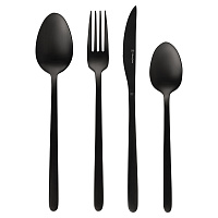 Изображение товара Набор столовых приборов Pure, черные матовые, 16 пред.