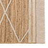 Изображение товара Ковер из джута бежевого цвета с геометрическим рисунком и с бахромой из коллекции Ethnic, 70х160 см