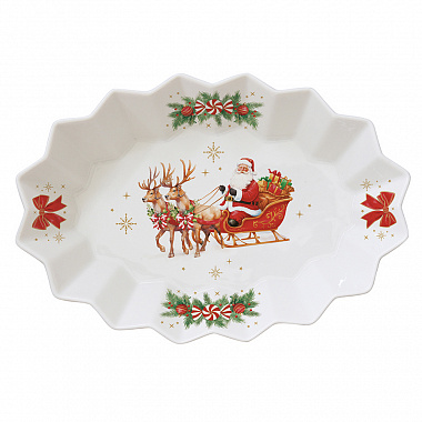 картинка Блюдо овальное Christmas Heritage, 25х17 см от магазина Одежда+