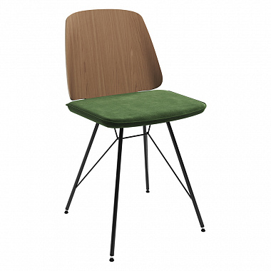 Стул E9.6, FiberGuard, натуральный дуб/зелено-голубой, анонс элемента