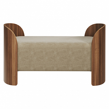 Банкетка Lagom 2, 120х51х60 см, орех/светло-бежевый, анонс элемента