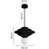 Изображение товара Светильник керамический подвесной Yula, Ø30х25 см, черный
