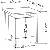 Изображение товара Тумба прикроватная Acres, 40х40х45 см, белая/черная
