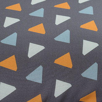 Изображение товара Набор из двух наволочек из сатина с принтом Triangles из коллекции Wild, 50х70 см