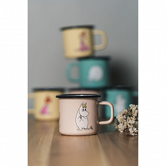 Изображение товара Кружка эмалированная Moomin Retro, Фрекен Снорк, 370 мл, бежевая