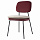 Стул с контрастным кантом Pea, велюр, бордовый/бежевый