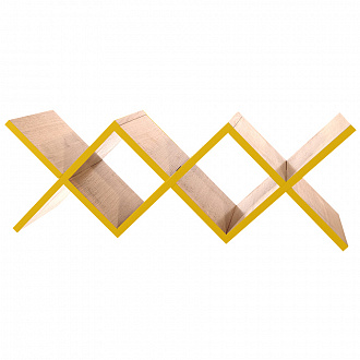 Изображение товара Полка книжная Woo Shelf, 88х30х31 см, дуб/желто-горчичная