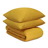 Изображение товара Комплект постельного белья из премиального сатина горчичного цвета из коллекции Essential, 150х200 см