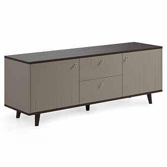 Изображение товара Тумба под ТВ Twin, TW069, 166х45х60 см, темный дуб/бежевый