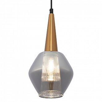 Изображение товара Светильник подвесной Modern Market, 1 лампа, Ø15х106 см, черный/золото