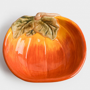 картинка Пиала Тыква, Anna Lafarg, Bright pumpkin, 11х14 см, оранжевая/зеленая, 250 мл от магазина Одежда+