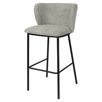 Стул барный Foggy, букле, серый