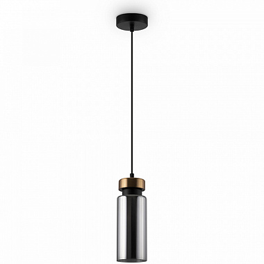 картинка Светильник подвесной Modern, Come, 1 лампа, Ø9х30 см, черный/золото от магазина Одежда+