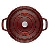 Изображение товара Кастрюля Staub, круглая, 24 см, 3,8 л, гранатовая