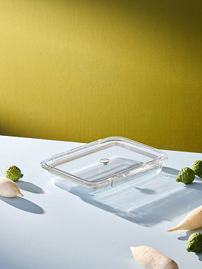 картинка Контейнер для запекания и хранения Click Glass с крышкой, 1,4 л от магазина Одежда+