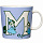 Кружка Moomin, Алфавит, буква M, 400 мл