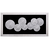 Изображение товара Панно на стену Зонтики в раме, черное/серебро