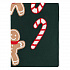 Плед из хлопка с новогодним рисунком Gingerman из коллекции New Year Essential, 130x180 см