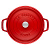 Изображение товара Кастрюля Staub, круглая, 28 см, 6,7 л, вишневая