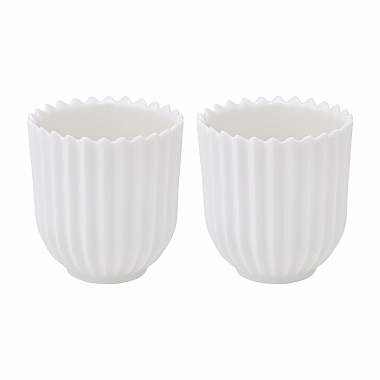 картинка Набор из двух подставок для яиц белого цвета из коллекции Edge, S от магазина Одежда+