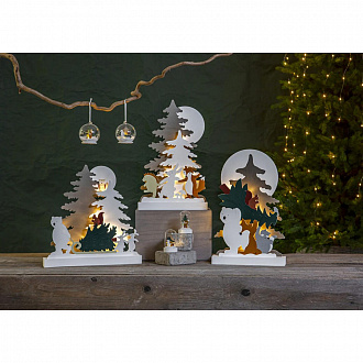 Изображение товара Декорация рождественская Forest Friends, 10 LED ламп, 38х37 см