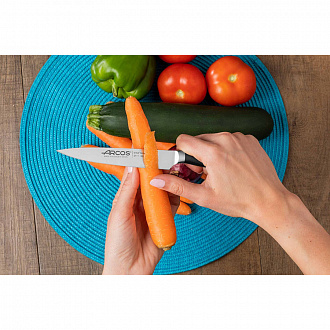 Изображение товара Нож для нарезки овощей и фруктов Clara, 13 см, черная рукоятка