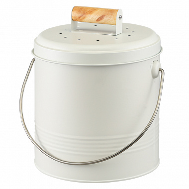 картинка Контейнер для пищевых отходов с фильтром Irmel, 3,5 л, молочный от магазина Одежда+