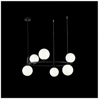 Изображение товара Светильник подвесной Modern, Ring, 6 ламп, черный