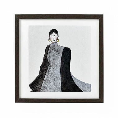 картинка Картина графическая «Вуалью», 20х20 см от магазина Одежда+