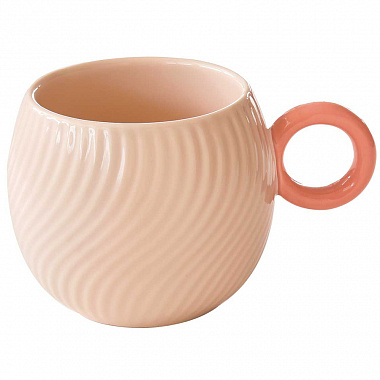 картинка Кружка Waves, 350 мл, розовая от магазина Одежда+