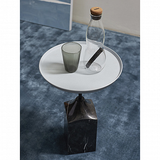Изображение товара Столик кофейный Sustainable collection, Ø37,7 см, серый/черно-белый
