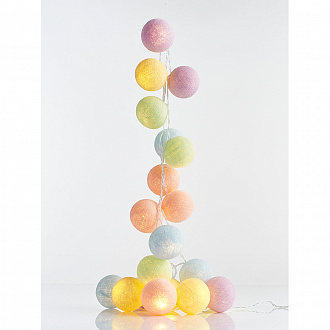 Изображение товара Гирлянда Летние сны, шарики, на батарейках, 20 ламп, 3 м