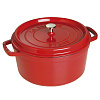 Изображение товара Кастрюля Staub, круглая, 28 см, 6,7 л, вишневая