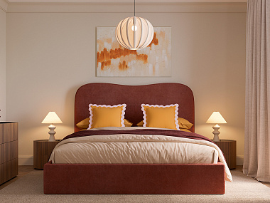 Кровать Dreamscape, 152x217х130 см, терракотовая, анонс элемента