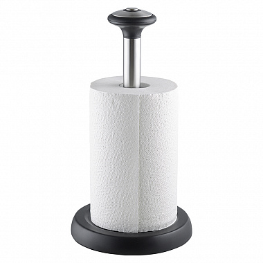 картинка Держатель для бумажных полотенец Mio, 19,5х37 см, черный/хром от магазина Одежда+