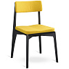 Изображение товара Стул Aska, рогожка, черный/горчичный