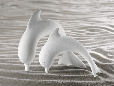 картинка Фигура декоративная Dolphins, 27x15x24 см, серая от магазина Одежда+