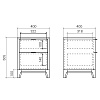 Изображение товара Тумба прикроватная The Idea, Case, CS001, 40х35х50,5 см, беленый дуб/слоновая кость/гравировка 4