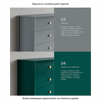 Изображение товара Комод Bergen, BG005, 158,5х48х80 см, серый гранит