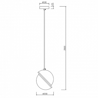 Изображение товара Светильник подвесной Element, 1 лампа, Ø20х29 см, хром
