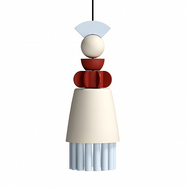 картинка Подвесной светильник Dama, Ø15х31 см, белый/голубой от магазина Одежда+