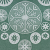 Изображение товара Дорожка из хлопка зеленого цвета с рисунком Ледяные узоры из коллекции New Year Essential, 53х150см