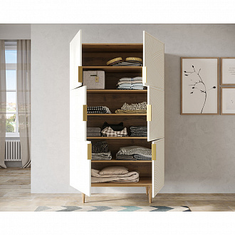 Изображение товара Комод Line, 100х45х170 см, бежевый
