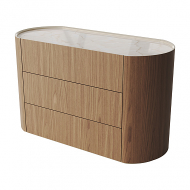 Комод Lagom, 120х51х72,2 см, натуральный дуб/камень, анонс элемента