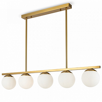 Светильник подвесной Modern, Zing, 5 ламп, 90х30 см, латунь