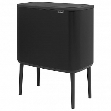 Бак для мусора Brabantia, Touch Bin Bo, 3х11 л, черный матовый