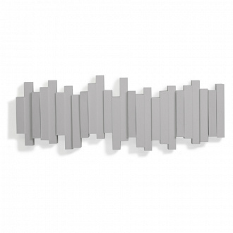 Изображение товара Вешалка настенная Sticks, 49,3 см, серая, 5 крючков