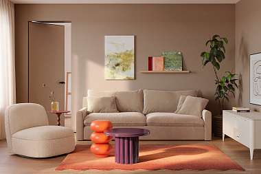 Кресло Ease, 76х91х75 см, светло-бежевое, анонс элемента